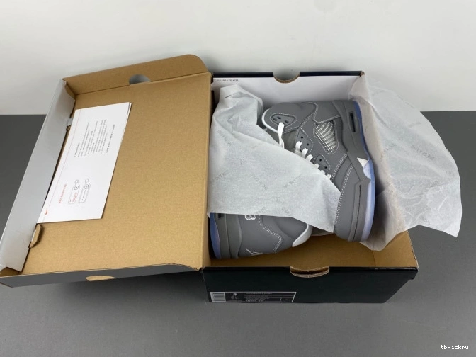 Reps TBkick Jordan Retro 5 Wolf Grey 136027-005 Air 0627